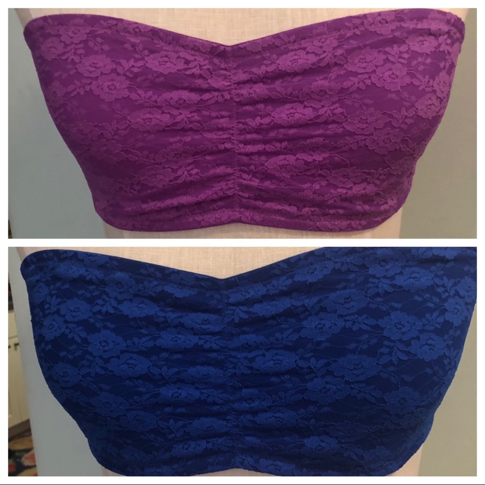 2 Pink Victoria’s Secrets bandeau bras